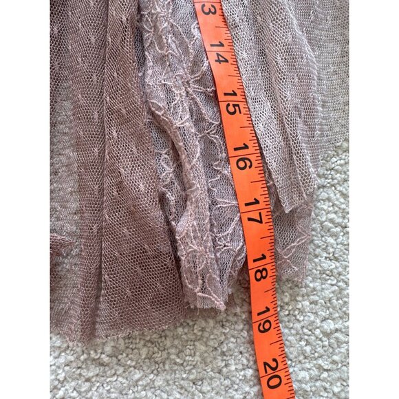 Free People Sheer Layered Tulle Midi Skirt W/ Black Elastic Waistband S - Picture 8 of 10